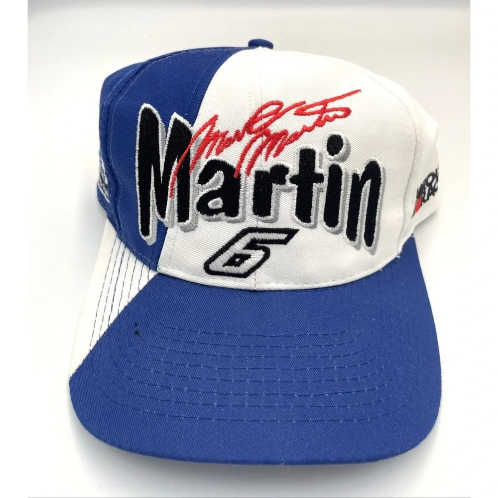 Vintage Mark Martin #6 AJD Snapback Hat Valvoline Nascar Roush Racing Cap - Picture 2 of 9